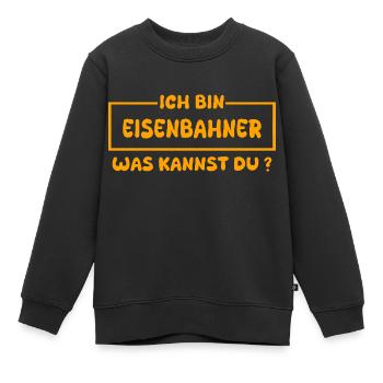 Eisenbahner - Kinder Premium Organic Sweatshirt - Schwarz - Vorne - AI Model Kid Female (0cm)