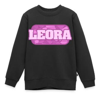 Leora als Gesundheit - Kinder Premium Organic Sweatshirt - Schwarz - Vorne - AI Model Kid Female (0cm)