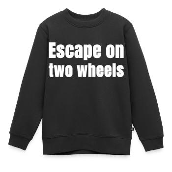 Évadez-vous sur deux roues - Sweat Premium enfant bio - noir - Devant - AI Model Kid Female (0cm)