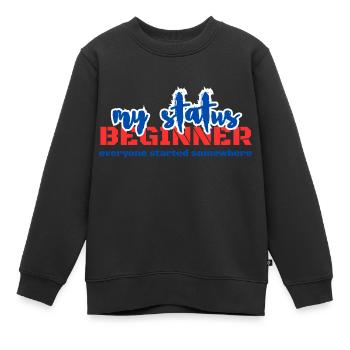 DÉBUTANT - Sweat Premium enfant bio - noir - Devant - AI Model Kid Female (0cm)
