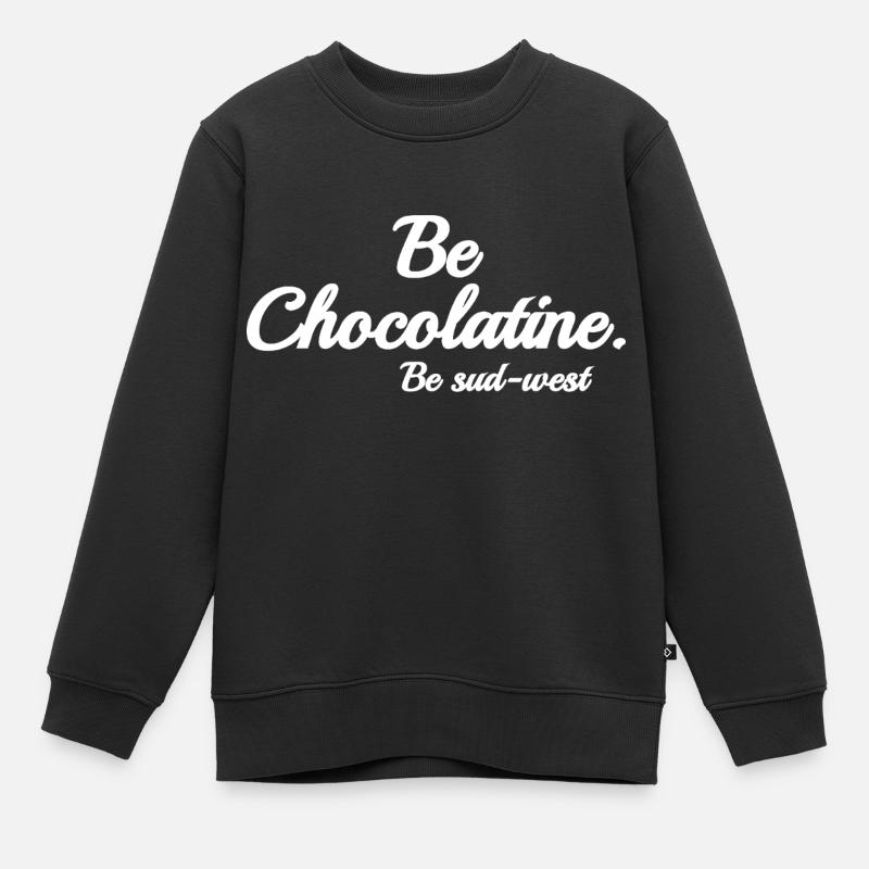 Be chocolatine - Sweat Premium enfant bio - noir