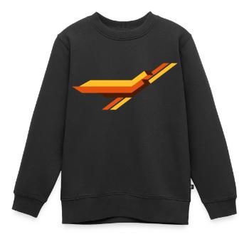 stripe - Kinder Premium Organic Sweatshirt - Schwarz - Vorne - AI Model Kid Female (0cm)