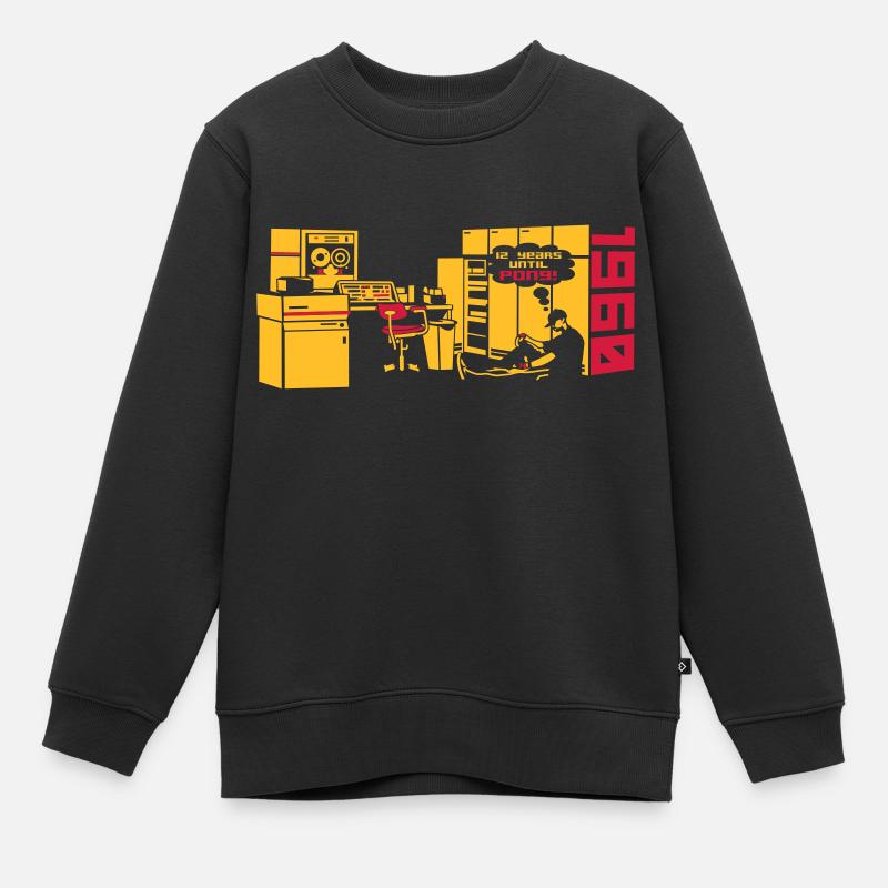 pong1960_2c - Sweat Premium enfant bio - noir