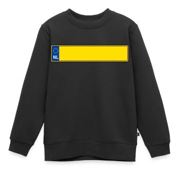 plaque d'immatriculation NL - Sweat Premium enfant bio - noir - Devant - AI Model Kid Female (0cm)