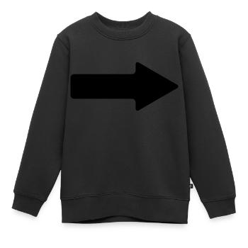 pfeil - Kinder Premium Organic Sweatshirt - Schwarz - Vorne - AI Model Kid Female (0cm)