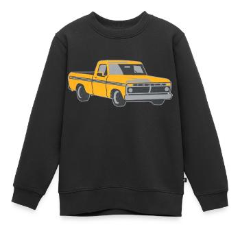 Pickup Truck Vintage-Look - Sweat Premium enfant bio - noir - Devant - AI Model Kid Female (0cm)