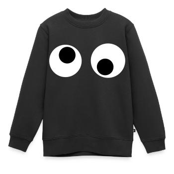 yeux - Sweat Premium enfant bio - noir - Devant - AI Model Kid Female (0cm)