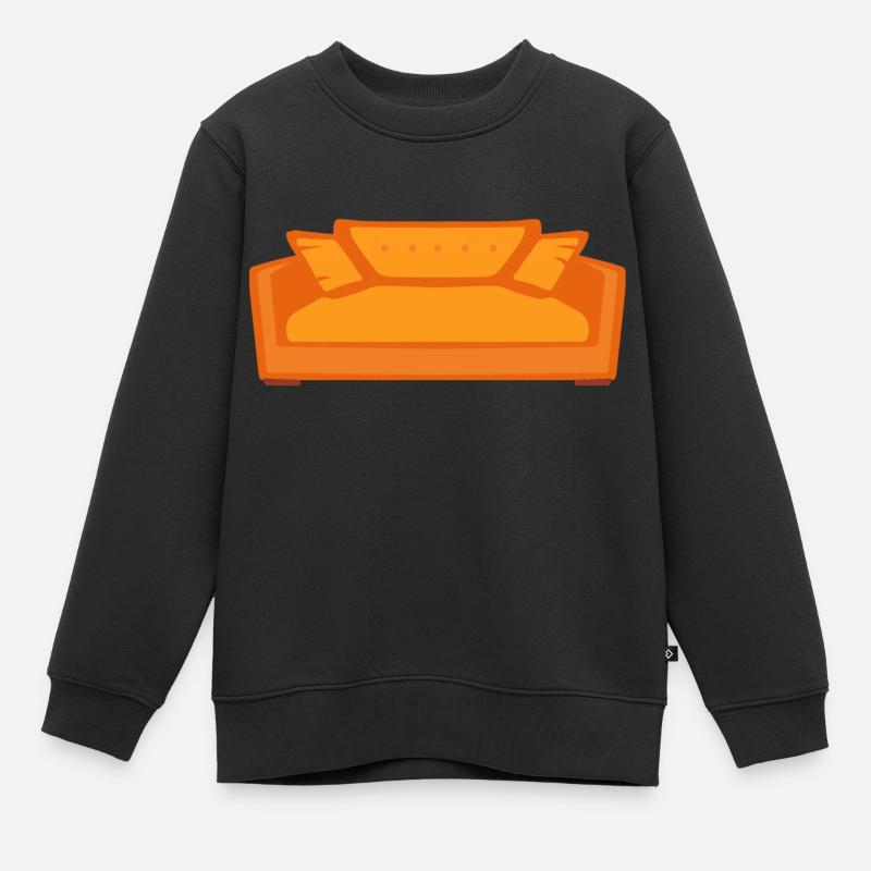 Sofa Sitz Sofa - Kinder Premium Organic Sweatshirt - Schwarz
