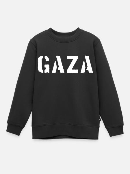 Gaza - Palestine - Ramala - Palestina palestinian - Premium børne sweatshirt økologisk - sort