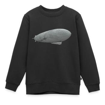Luftschiff, Zeppelin - Kinder Premium Organic Sweatshirt - Schwarz - Vorne - AI Model Kid Female (0cm)