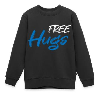 Free hugs - Kinder Premium Organic Sweatshirt - Schwarz - Vorne - AI Model Kid Female (0cm)