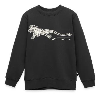 Retro Jesus Christus Eidechse - Kinder Premium Organic Sweatshirt - Schwarz - Vorne - AI Model Kid Female (0cm)