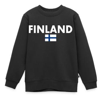 Finnland - Kinder Premium Organic Sweatshirt - Schwarz - Vorne - AI Model Kid Female (0cm)
