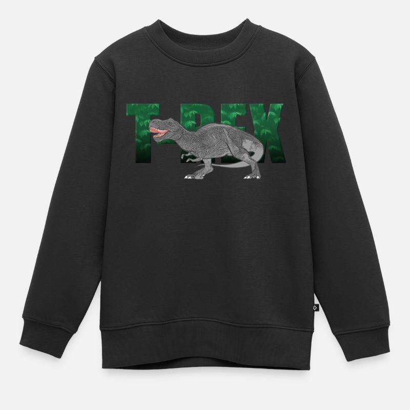 T-rex - Sweat Premium enfant bio - noir