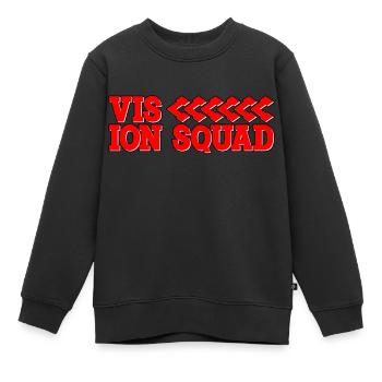 Escouade Vision 5 - Sweat Premium enfant bio - noir - Devant - AI Model Kid Female (0cm)