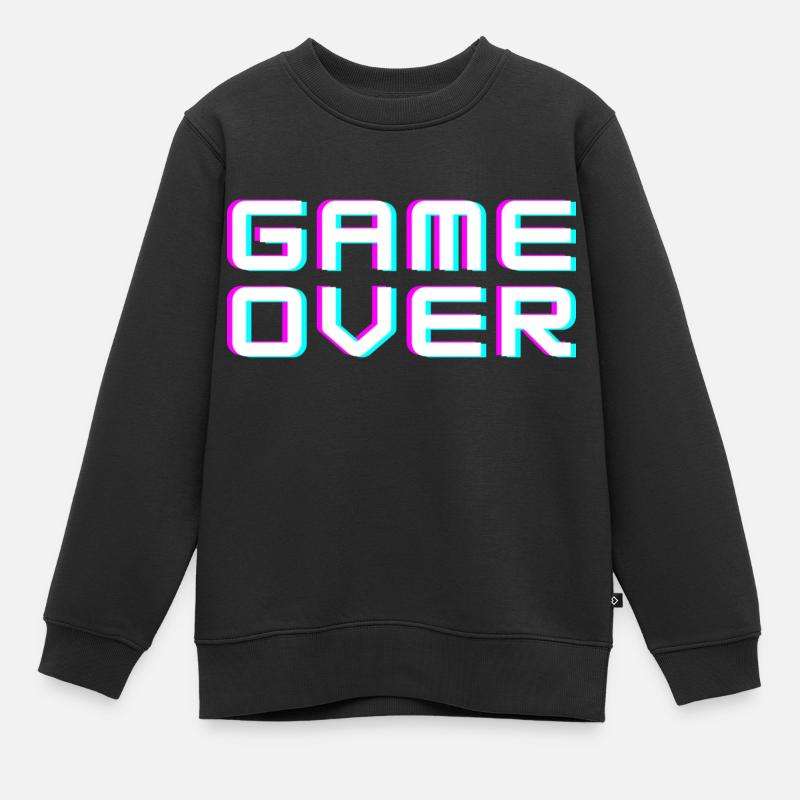 Game over - Kids Premium Organic Sweatshirt - black