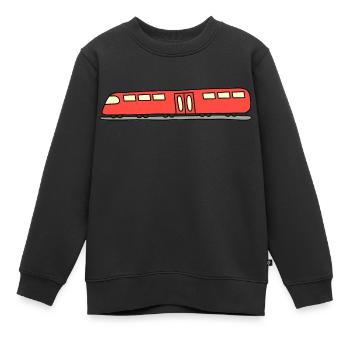 Roter Zug - Kinder Premium Organic Sweatshirt - Schwarz - Vorne - AI Model Kid Female (0cm)