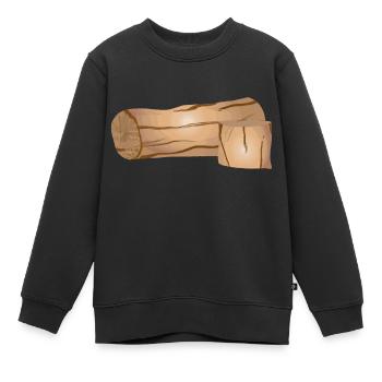 Holz Heizen Holz Liebhaber Geschenk - Kinder Premium Organic Sweatshirt - Schwarz - Vorne - AI Model Kid Female (0cm)