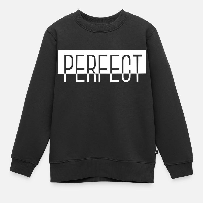 PERFECT - Kinder Premium Organic Sweatshirt - Schwarz