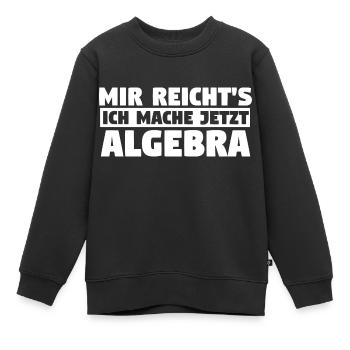 Mathematik Mathe Rechnen Algebra - Kinder Premium Organic Sweatshirt - Schwarz - Vorne - AI Model Kid Female (0cm)
