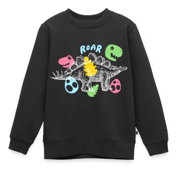 Dinosaurier Stegosaurus prähistorisch Urzeit - Kinder Premium Organic Sweatshirt - Schwarz - Vorne - AI Model Kid Female (0cm)
