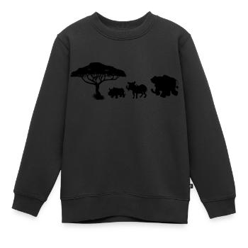 Safari Zoo Animal Safari Zoo - Kinder Premium Organic Sweatshirt - Schwarz - Vorne - AI Model Kid Female (0cm)