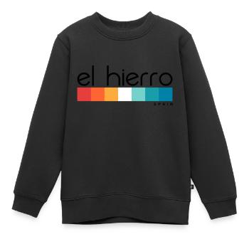 El Hierro - Espagne - Iles Canaries - Kanaren - Sweat Premium enfant bio - noir - Devant - AI Model Kid Female (0cm)