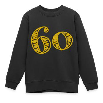 60 JAHRE. 60-JÄHRIGES JUBILÄUM. GEBURTSTAG 60 JAHRE. 60 - Kinder Premium Organic Sweatshirt - Schwarz - Vorne - AI Model Kid Female (0cm)