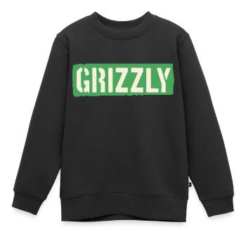 Grizzly Bear Slogan - Sweat Premium enfant bio - noir - Devant - AI Model Kid Female (0cm)