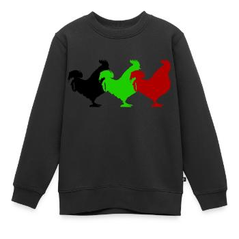 Robinet - Sweat Premium enfant bio - noir - Devant - AI Model Kid Female (0cm)