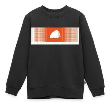 mamood verlauf karo muster orange - Kinder Premium Organic Sweatshirt - Schwarz - Vorne - AI Model Kid Female (0cm)
