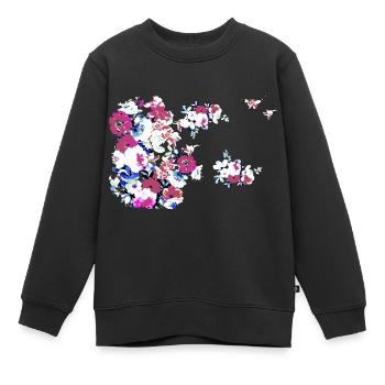Fleurs,Fleur,Printemps,Fleurs - Sweat Premium enfant bio - noir - Devant - AI Model Kid Female (0cm)