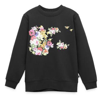 Fleurs,Fleur,Printemps,Fleurs - Sweat Premium enfant bio - noir - Devant - AI Model Kid Female (0cm)