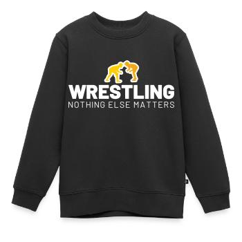 LUTTER rien d’autre n’a d’importance - Sweat Premium enfant bio - noir - Devant - AI Model Kid Female (0cm)