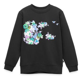 Fleurs,Fleur,Printemps,Fleurs - Sweat Premium enfant bio - noir - Devant - AI Model Kid Female (0cm)
