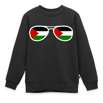 Palestine - Sweat Premium enfant bio - noir - Devant - AI Model Kid Female (0cm)