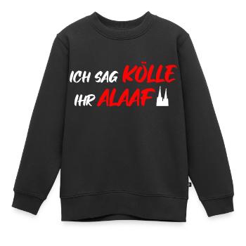 Kölle Alaaf Köln Karneval Kölsch Kölner Dom lustig - Kinder Premium Organic Sweatshirt - Schwarz - Vorne - AI Model Kid Female (0cm)