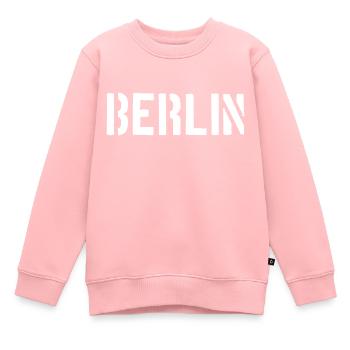 Slogan de Berlin - Porte de Brandebourg - Alexanderplatz - Sweat Premium enfant bio - rose - Devant - AI Model Kid Female (0cm)