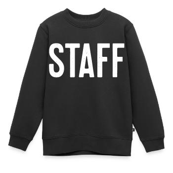 STAFF - Sweat Premium enfant bio - noir - Devant - AI Model Kid Female (0cm)