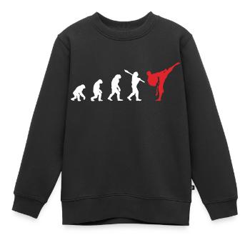 Karate Evolution Development Martial Art - Kids Premium Organic Sweatshirt - black - Front - AI Model Kid Female (0cm)