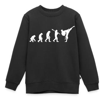 Karate Evolution Development Martial Art - Kids Premium Organic Sweatshirt - black - Front - AI Model Kid Female (0cm)