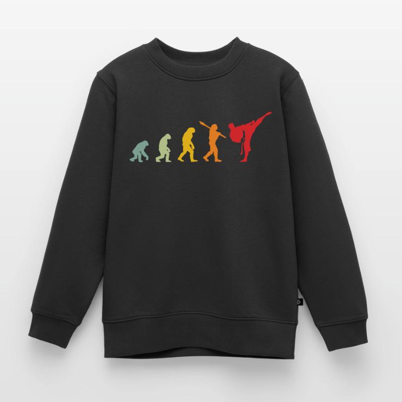 Karate Evolution Development Martial Art Kids Premium Organic Sweatshirt
