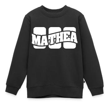 Geschenk für Mathea - Kinder Premium Organic Sweatshirt - Schwarz - Vorne - AI Model Kid Female (0cm)