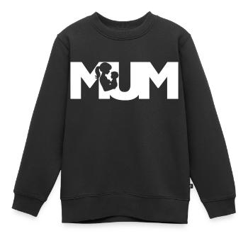 MUM - Kinder Premium Organic Sweatshirt - Schwarz - Vorne - AI Model Kid Female (0cm)