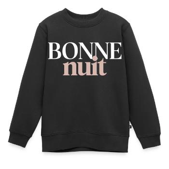 Bonne nuit - Sweat Premium enfant bio - noir - Devant - AI Model Kid Female (0cm)