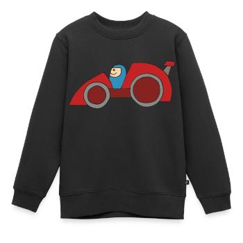 Voiture de course - Sweat Premium enfant bio - noir - Devant - AI Model Kid Female (0cm)