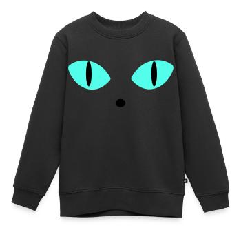 Blaue Augen - Kinder Premium Organic Sweatshirt - Schwarz - Vorne - AI Model Kid Female (0cm)
