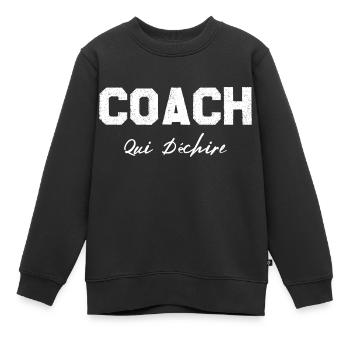 Coach Wer - Kinder Premium Organic Sweatshirt - Schwarz - Vorne - AI Model Kid Female (0cm)