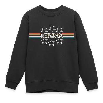 Frauenname Bertha - Kinder Premium Organic Sweatshirt - Schwarz - Vorne - AI Model Kid Female (0cm)