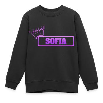 Cadeau pour Sofia - Sweat Premium enfant bio - noir - Devant - AI Model Kid Female (0cm)